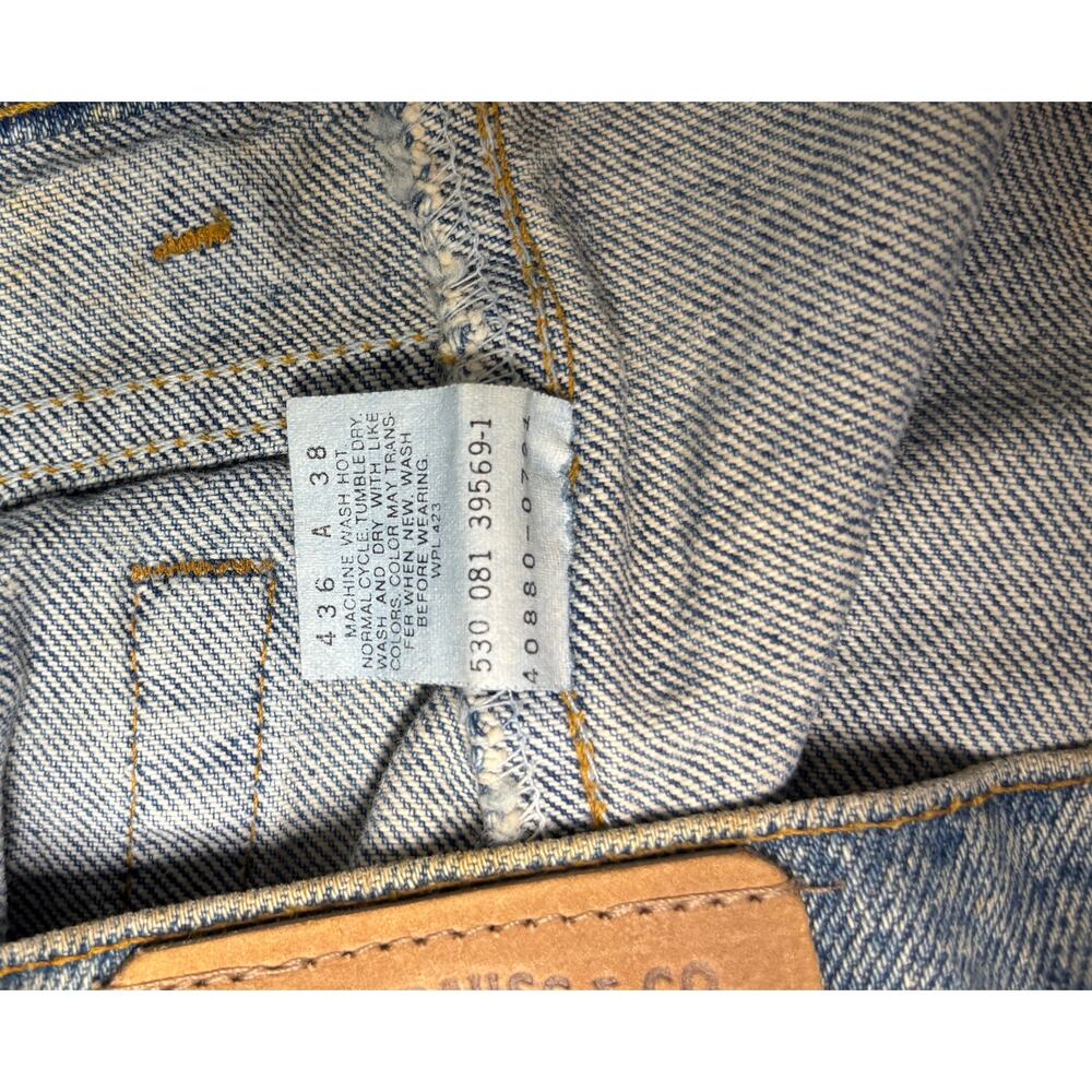 Levi’s 550 Relaxed Fit Jeans Made in USA Vintage W38 L30 Tapered Leg Blue New - Picture 13 of 13